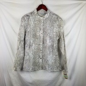 Alfred Dunner Blouse Size 8 Petite Sheer Floral